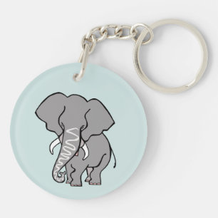 Wildlife -Cute ELEPHANT-Endangered animal - Africa Keychain