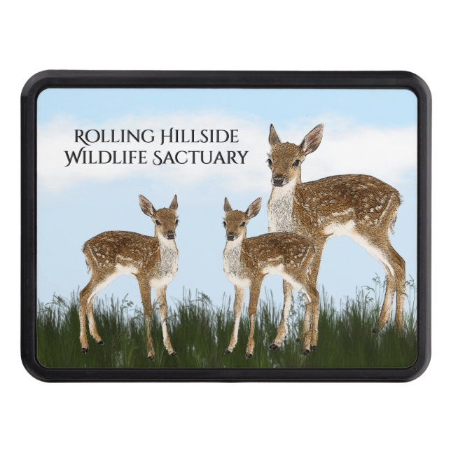 Wildlife Deer Personalized Trailer Hitch Cover (Front)
