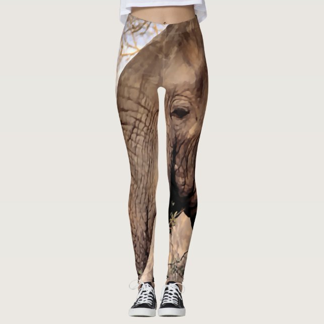Wildlife Elephant Lover Leggings (Front)