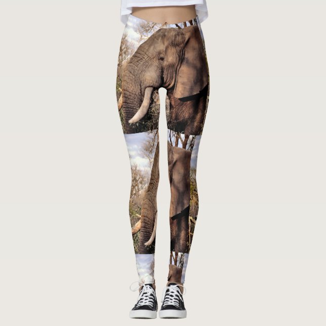 Wildlife Elephant Lover Leggings (Front)