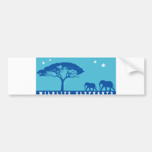 Wildlife Elephants Bumper Sticker