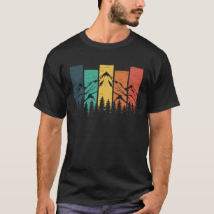 Wildlife Forest Nature Trees Retro Outdoors Mounta T-Shirt
