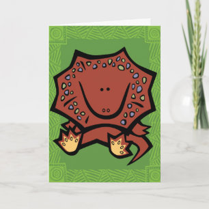 Wildlife Frilled Neck Lizard Puzzle Greeting Card