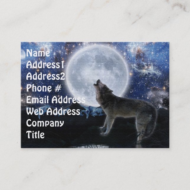 Wildlife Grey Wolf Animal-lover design Business Card (Front)