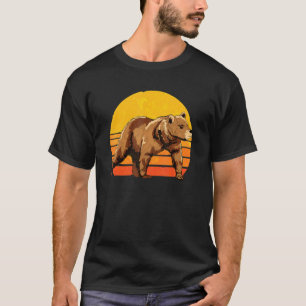 Wildlife Grizzly Bear Retro Forest Animal Bear 1 T-Shirt