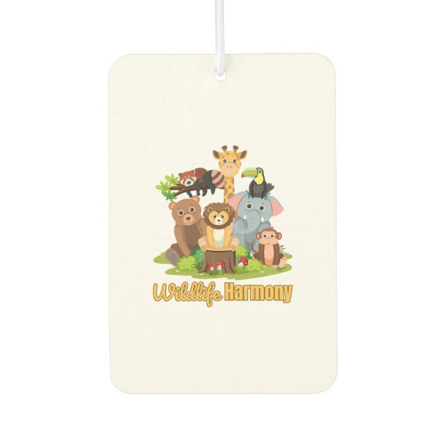 Wildlife Harmony for animal lover phone case Air Freshener (Front)