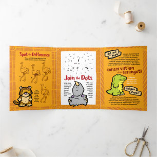 Wildlife Hippo Puzzle Carte de voeux Triple