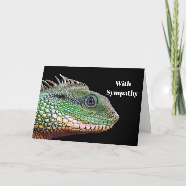 Wildlife Iguana Photo Sympathy Card (Front)