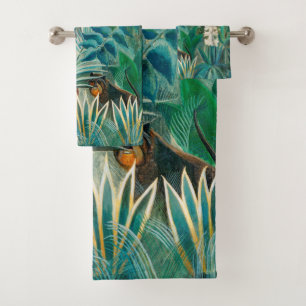 Wildlife in Tropical Jungle Painting Bath Towel Set
