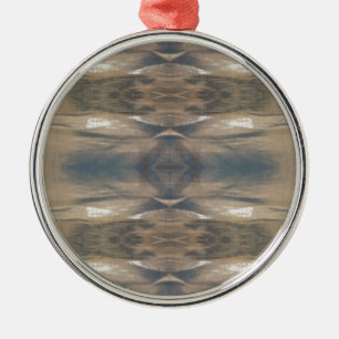 Wildlife Leopard Wild Animal Pattern Brown Black Metal Ornament