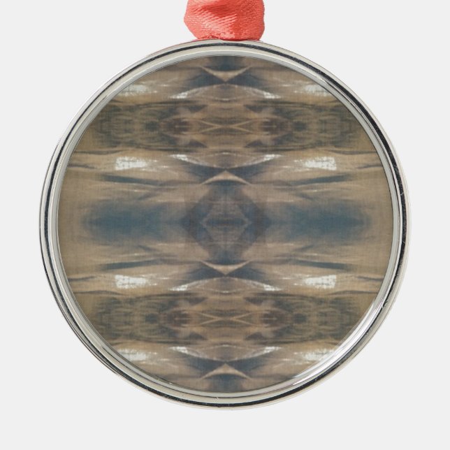 Wildlife Leopard Wild Animal Pattern Brown Black Metal Ornament (Front)