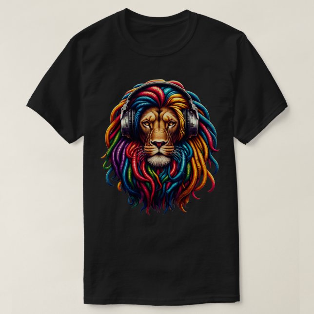 Wildlife Lioness Animal Musician Music Lover Cute  T-Shirt (Design Front)
