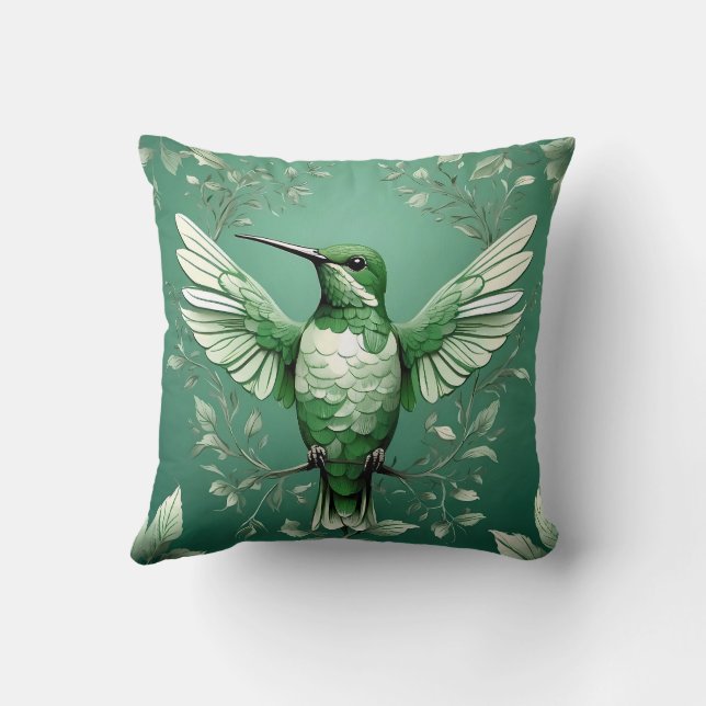 Wildlife & Nature Wrapping Paper Throw Pillow (Back)