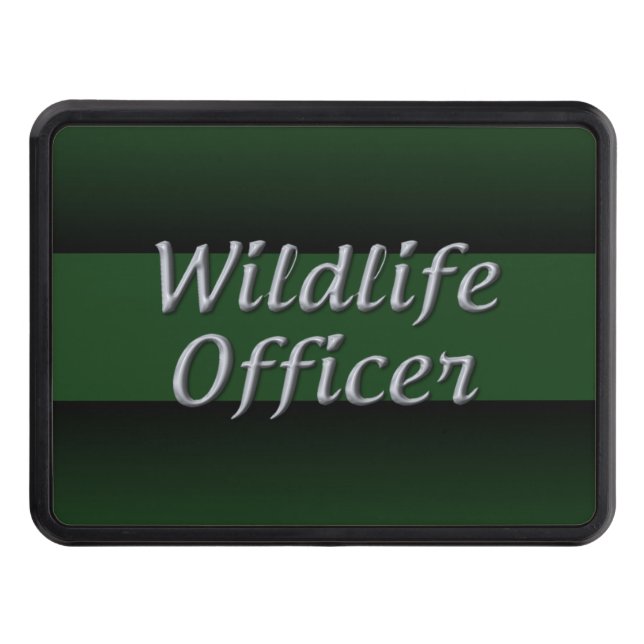 Wildlife Officer - Based on the Thin Blue Line Trailer Hitch Cover (Front)