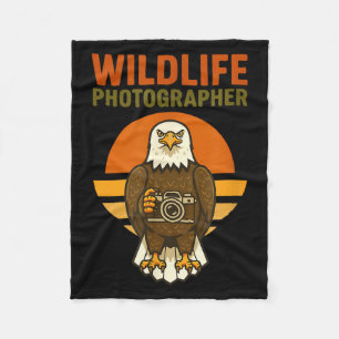 Wildlife Photographer Bald Eagle Bird Photography  Fleece Blanket
