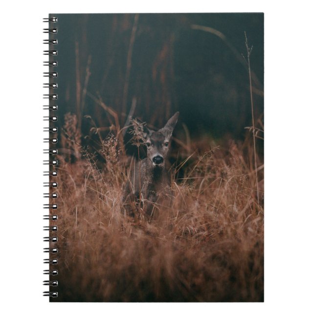 WILDLIFE PHOTOGRAPHY OF GRAY DEER SURROUNDED BY GR NOTEBOOK (Front)