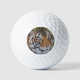 wildlife picture of big cat tiger  golf balls