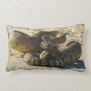 Wildlife pillow, reptiles, snakes, rattlesnake lumbar pillow