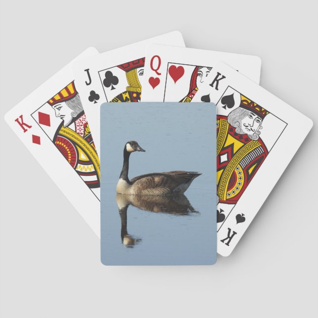 Wildlife playing cards, Canadian goose, nature Cards (Back)