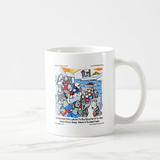 Wildlife & Politics In Alaska Funny Gifts & Tees Coffee Mug (Right)