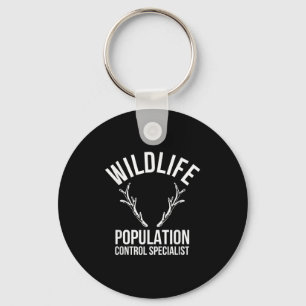 Wildlife Population Control Specialist Deer Huntin Keychain