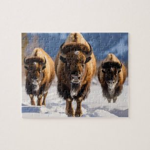 Wildlife Puzzle-Buffalo Jigsaw Puzzle
