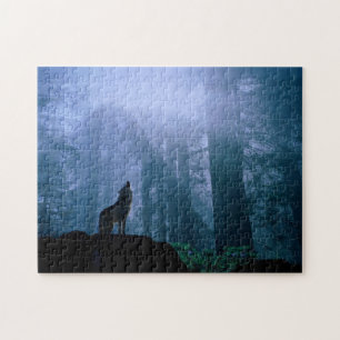 Wildlife Puzzle-Deep Woods Wolf Jigsaw Puzzle