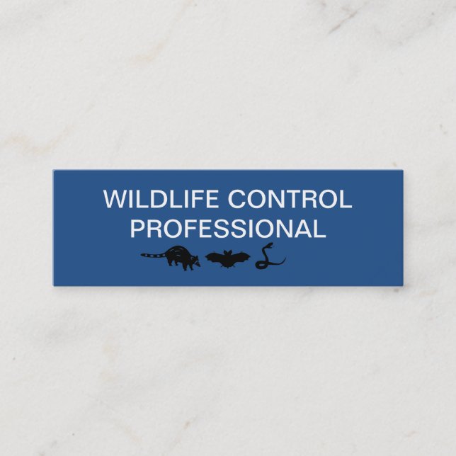 Wildlife Removal Service Mini Business Card (Front)