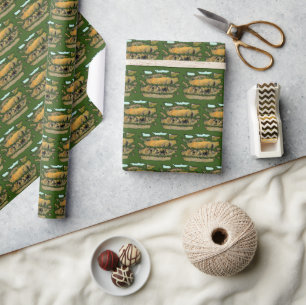 Wildlife Ripped Rhino Reeds Wrapping Paper