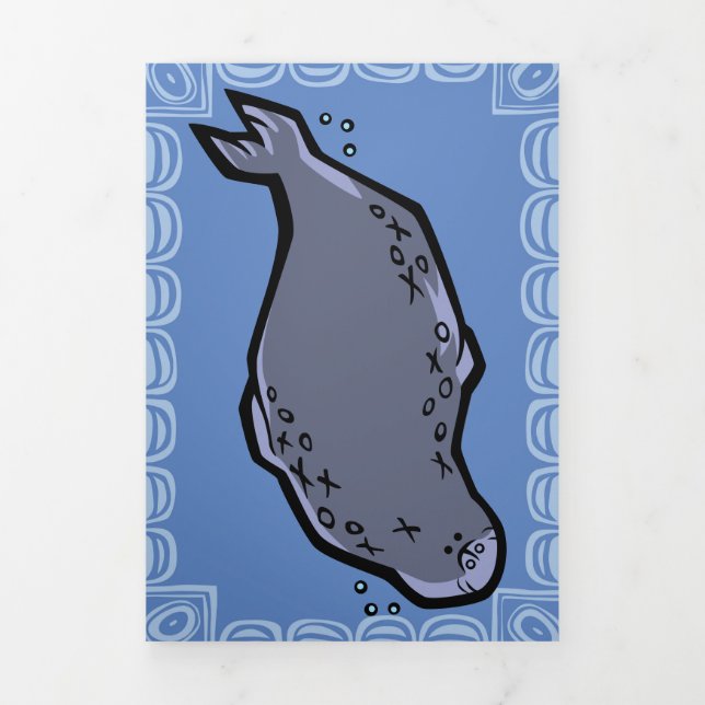 Wildlife Seal Puzzle Greeting Card Trifold (Cover)