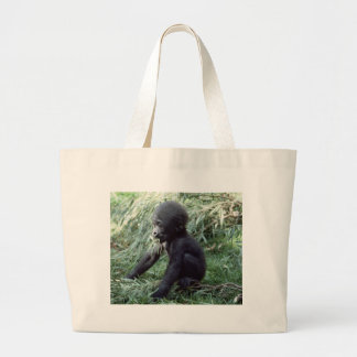 Wildlife Set - Primates 8 Large Tote Bag