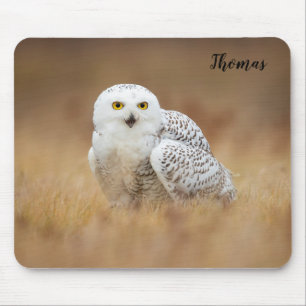 Wildlife Snowy Owl Themed   Mouse Pad