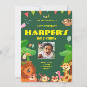 wildlife theme invitation
