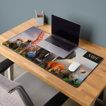 wildlife-themed desk mat featuring stunning,