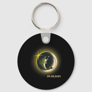 Wildlife Total Solar Eclipse 2024 Fishing Solar Ec Keychain