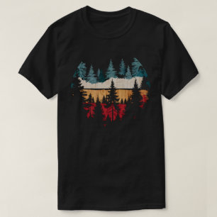 Wildlife Trees Outdoors Nature Retro Forest T-Shirt