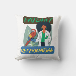 Wildlife Veterinarian – Exotic Animal Vet Design Throw Pillow