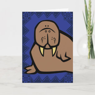 Wildlife Walrus Puzzle Greeting Card