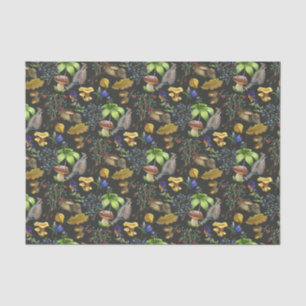 Wildlife, Wild Mushrooms and Berries Nature Tissue Paper