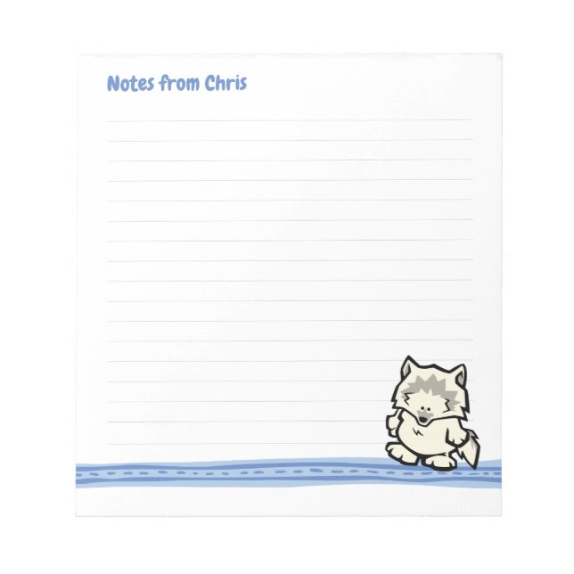 Wildlife Wolf Note Pad (Front)
