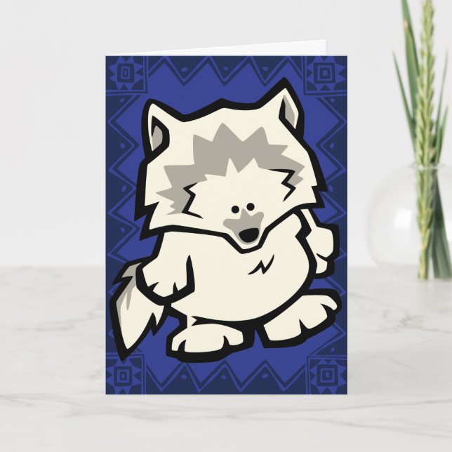 Wildlife Wolf Puzzle Greeting Card (Front)