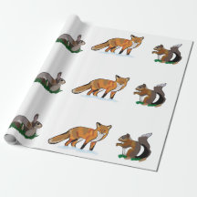 Wildlife wrapping paper