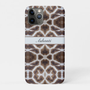 Wildly Elegant Personalized Safari Giraffe Print iPhone 11 Pro Case