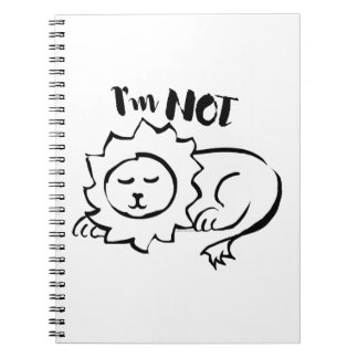 Wildly Punny — I’m Not Lion Minimalist Lion Art Notebook