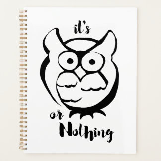 Wildly Punny — Owl or Nothing Minimalist Owl Art Planner