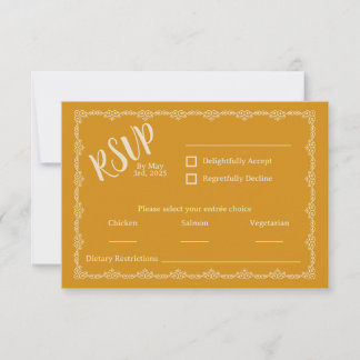 Wildly Yours Rustic Boho Wedding RSVP Card