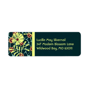 Wildwood Bay in Dark Teal and Bright Yellow