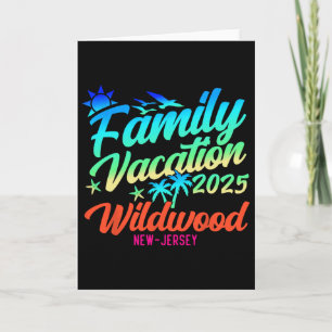 Wildwood Beach New Jersey Family Vacation Matching Card