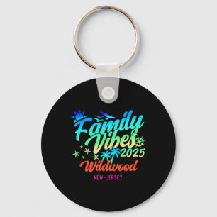 Wildwood Beach New Jersey Family Vibes 2025 Vacati Keychain