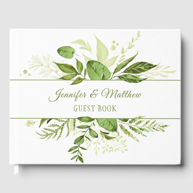 Wildwood Botanical Rustic Greenery Livre d'or (Recto)